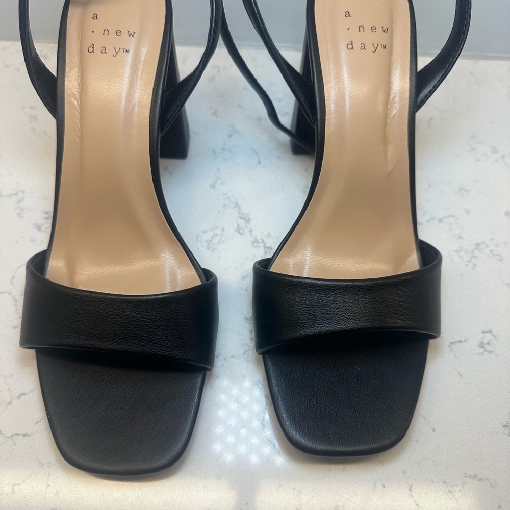 A New Day Black Heeled Sandals